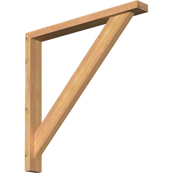 Ekena Millwork Traditional Craftsman Smooth Bracket w/ Offset Brace, Western Red Cedar, 3 1/2"W x 30"D x 30"H BKT0402X30X30TRA04SWR - main